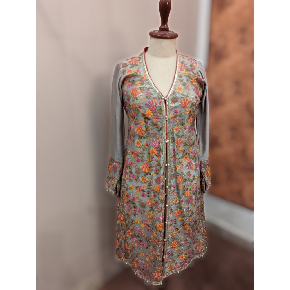 Pakistani/Indian Lace jacket with embroidery 3 pc